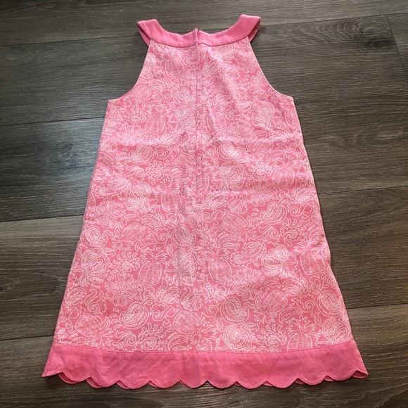 Vineyard Vines By Shep Ian Pink Pineapple Print Scalloped Hem Girls Size 10 - Picture 10 of 11